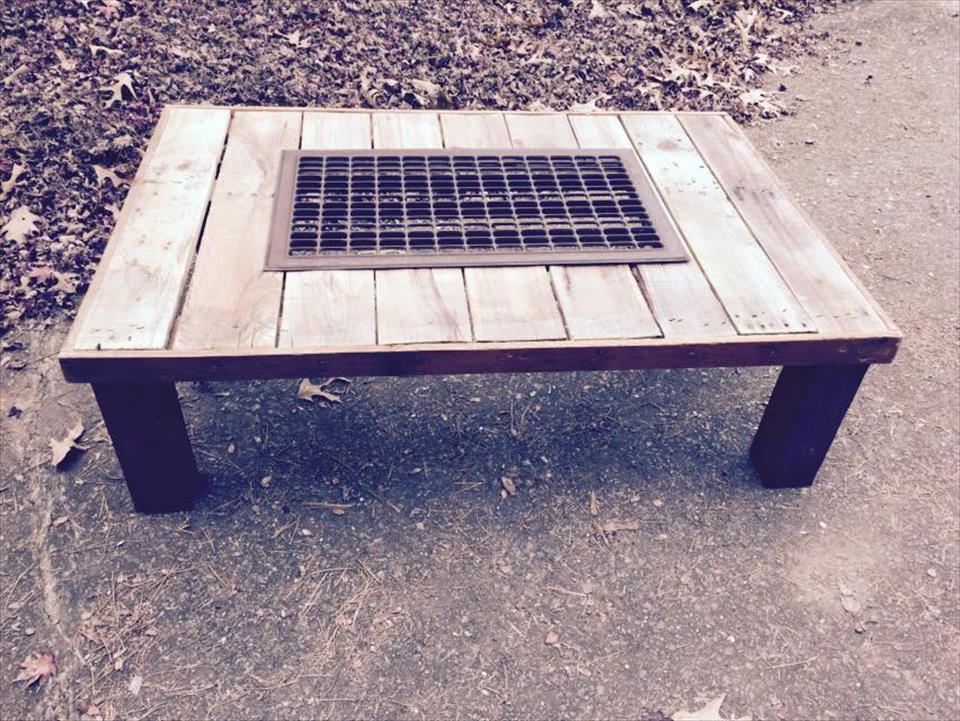wooden pallet grill coffee table