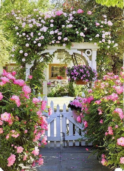 12 Fabulous Floral Garden Gates In Bold Color - The ART in LIFE
