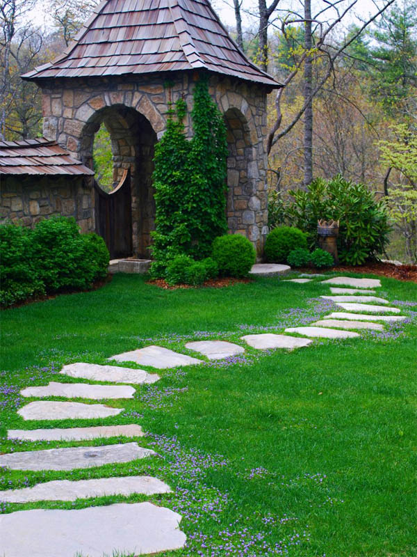 garden path stepping stones curve