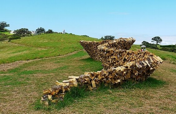 cordwood-fence-sculpture