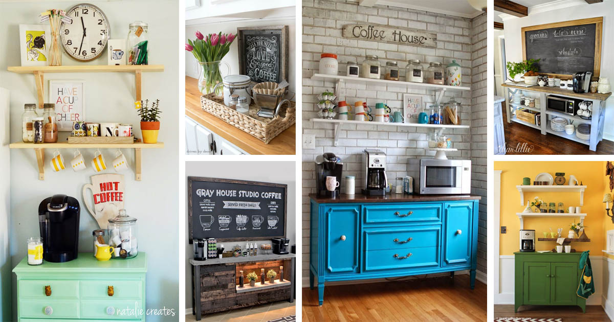 Kitchen coffee station ideas to start your morning right