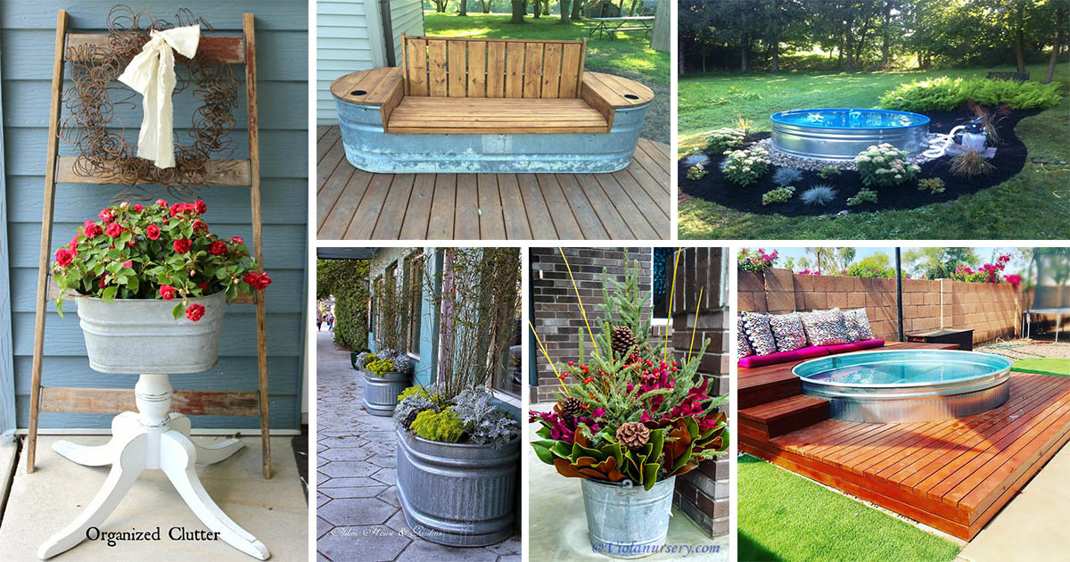 15 Cool DIY Galvanized Tubs Ideas For Your Backyard - The ART in LIFE