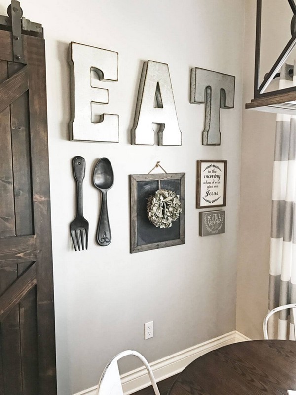 New Farmhouse Wall Decor For Kitchen for Large Space