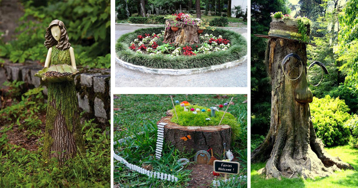 Decorate Your Garden With Tree Stumps In An Amazing Way - The ART in LIFE