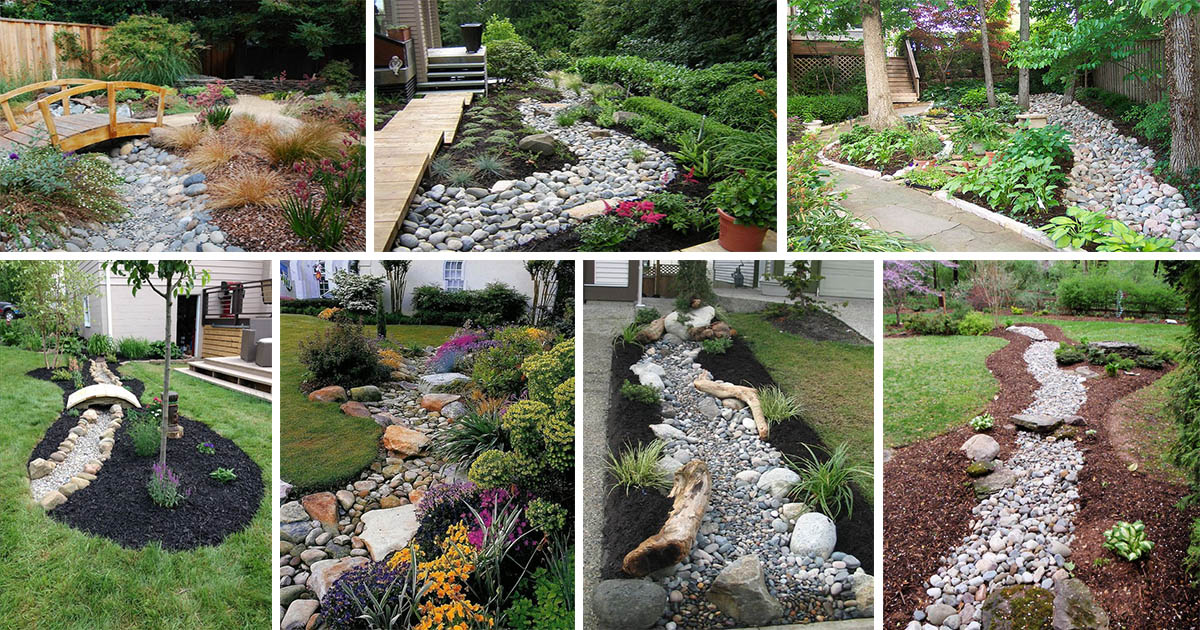15 Stunning Dry Creek Landscaping Ideas, Dry River Bed Landscape Ideas