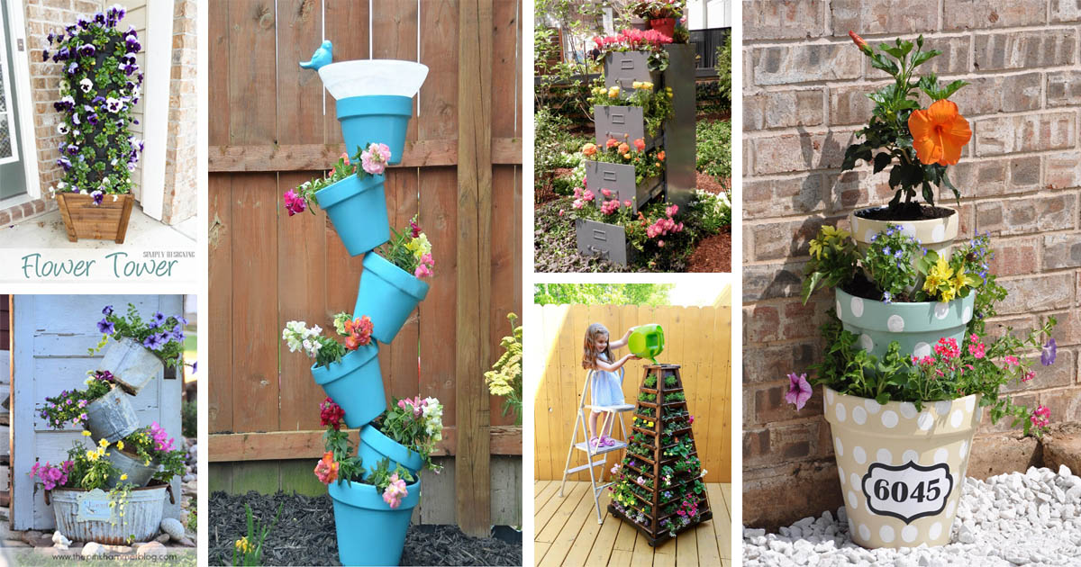 15 Beautiful DIY Flower Towers You Can Totally Make Yourself - The ART ...