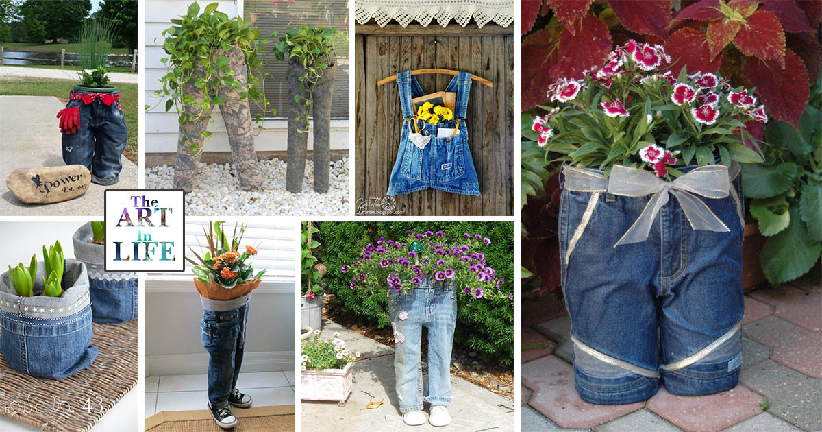 14 Mind-Blowing DIY Ideas With Old Jeans Turn To Unique Flower Planters ...