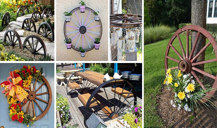 16 Magnificent Ways to Use Old Wagon Wheels In Your Garden - The ART in LIFE