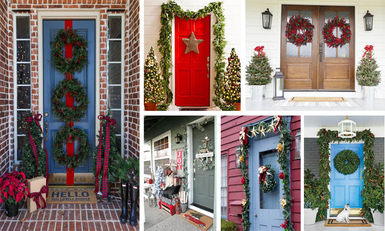 12 Holiday Front Door Decor Ideas